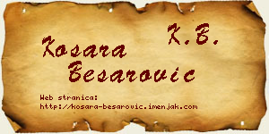 Kosara Besarović vizit kartica